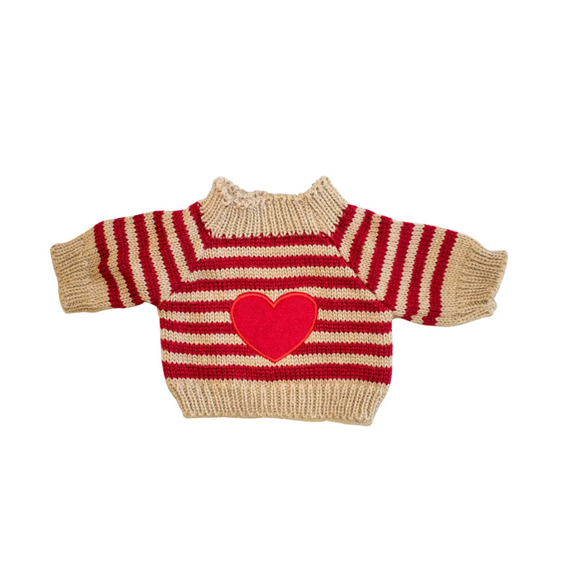 Teddy Bear Outfit - Heart Knitted Jumper