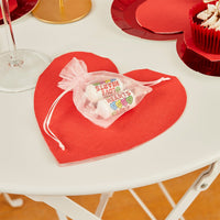 Heart Shaped Napkins Pack of 16 Party Pieces
