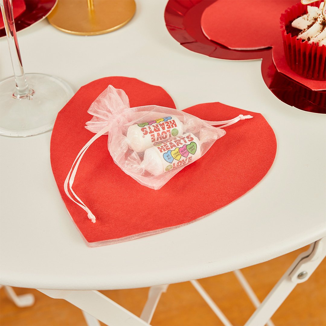 Heart Shaped Napkins Pack of 16 Party Pieces