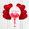 Personalised Heart Filled Bubble Balloon in a Box – Mini Balloons 6 Heart Balloons Personalised Balloons