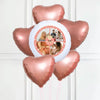 Personalised Mother's Day Photo Balloon & Rose Gold Bunch 5 Personalised Balloons