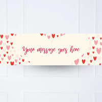 Heart Confetti Personalised Party Banner Message None Personalised Banner