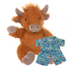 Make a Bear - Hippie The Highland Cow - Recordable Blue PJs Make a Bear