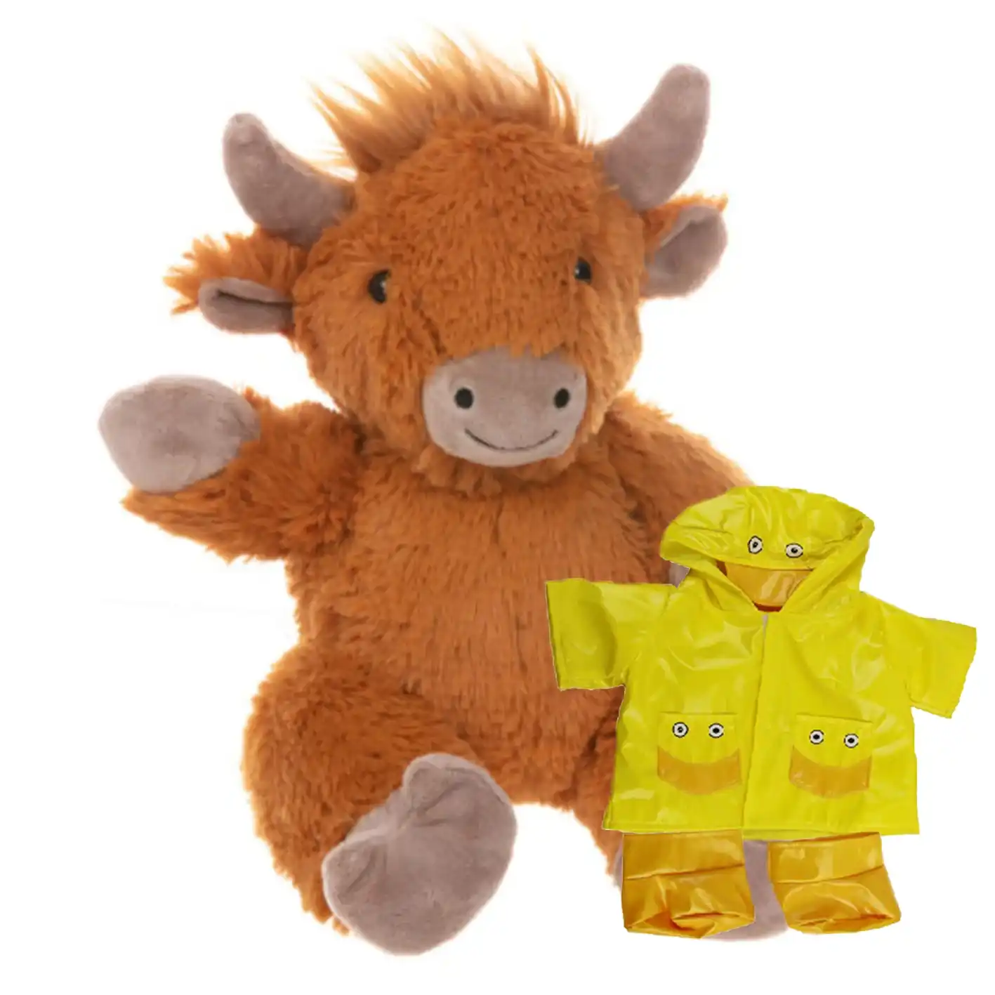 Make a Bear - Hippie The Highland Cow Duck Raincoat Make a Bear