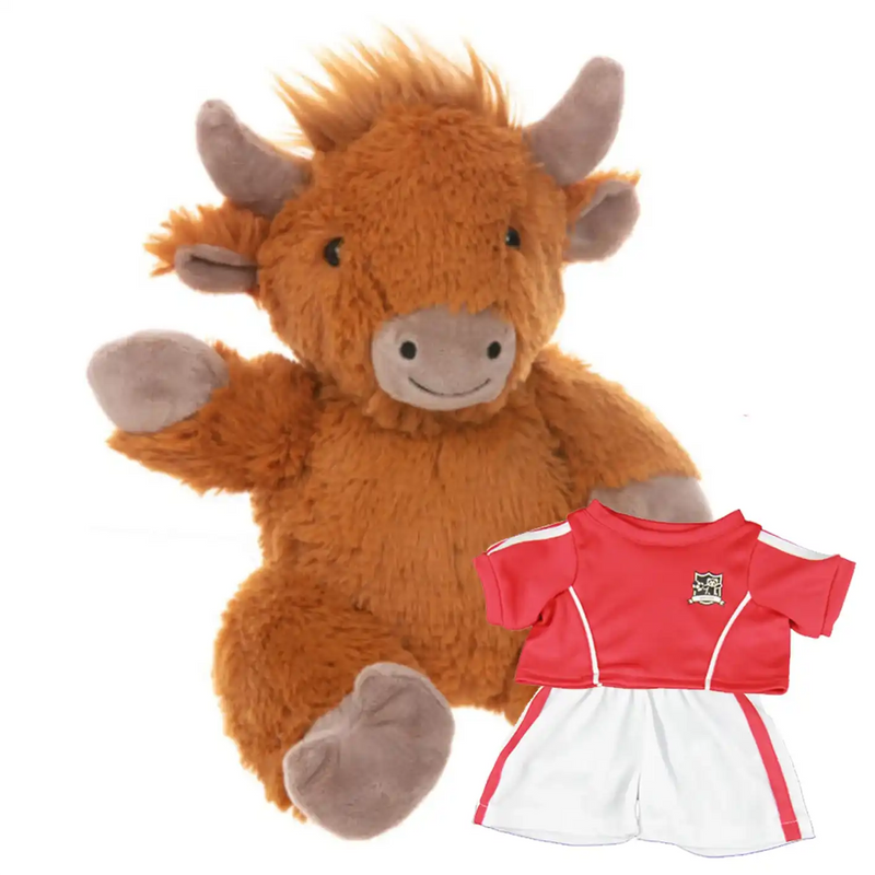 Make a Bear - Hippie The Highland Cow - Recordable Red Football Kit Make a Bear