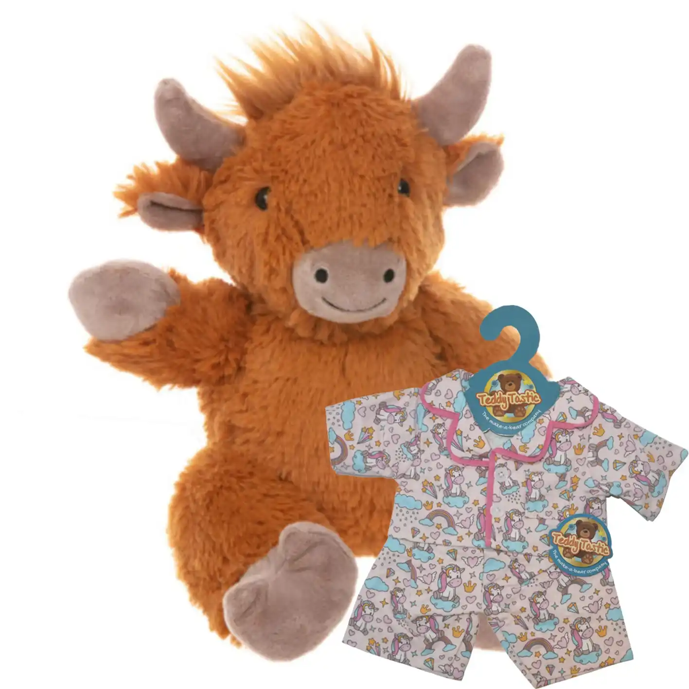 Make a Bear - Hippie The Highland Cow - Recordable Unicorn PJs Make a Bear
