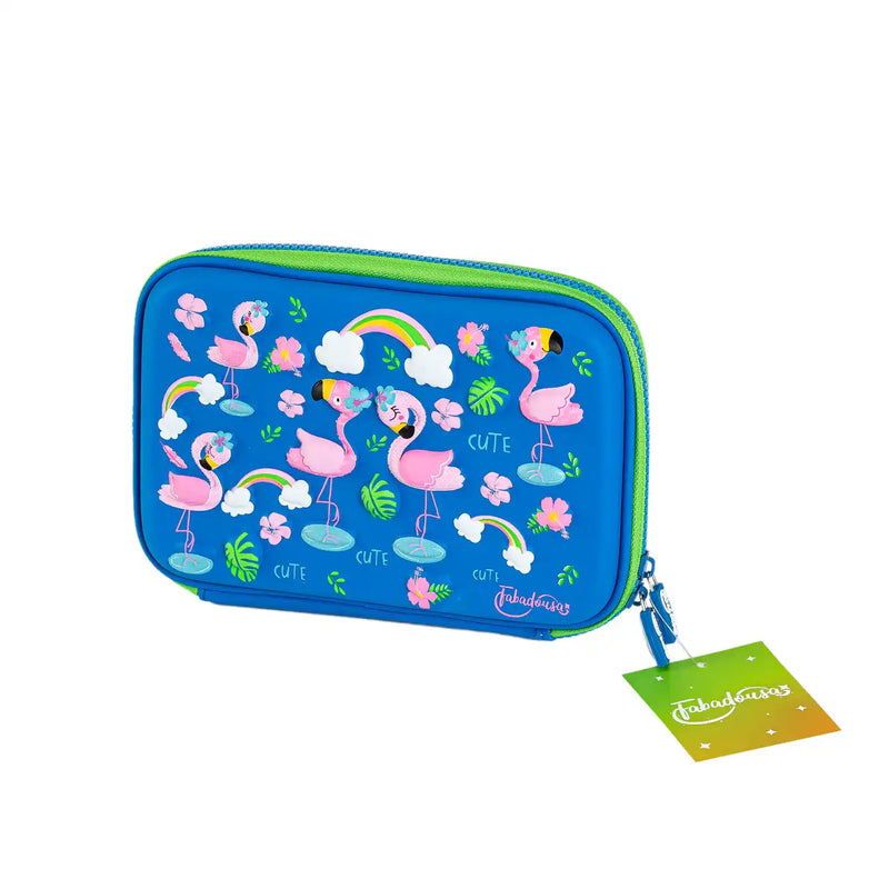 Blue Flamingo Hardtop Pencil Case Own Brand