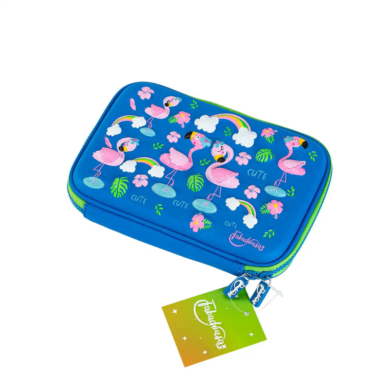 Blue Flamingo Hardtop Pencil Case Own Brand
