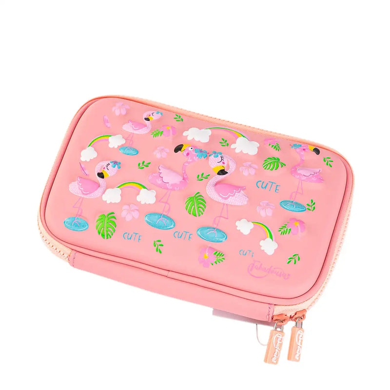 Pink Flamingo Hardtop Pencil Case Own Brand