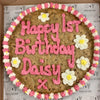 Giant Personalised Cookie Pink & White Cookies & Cones