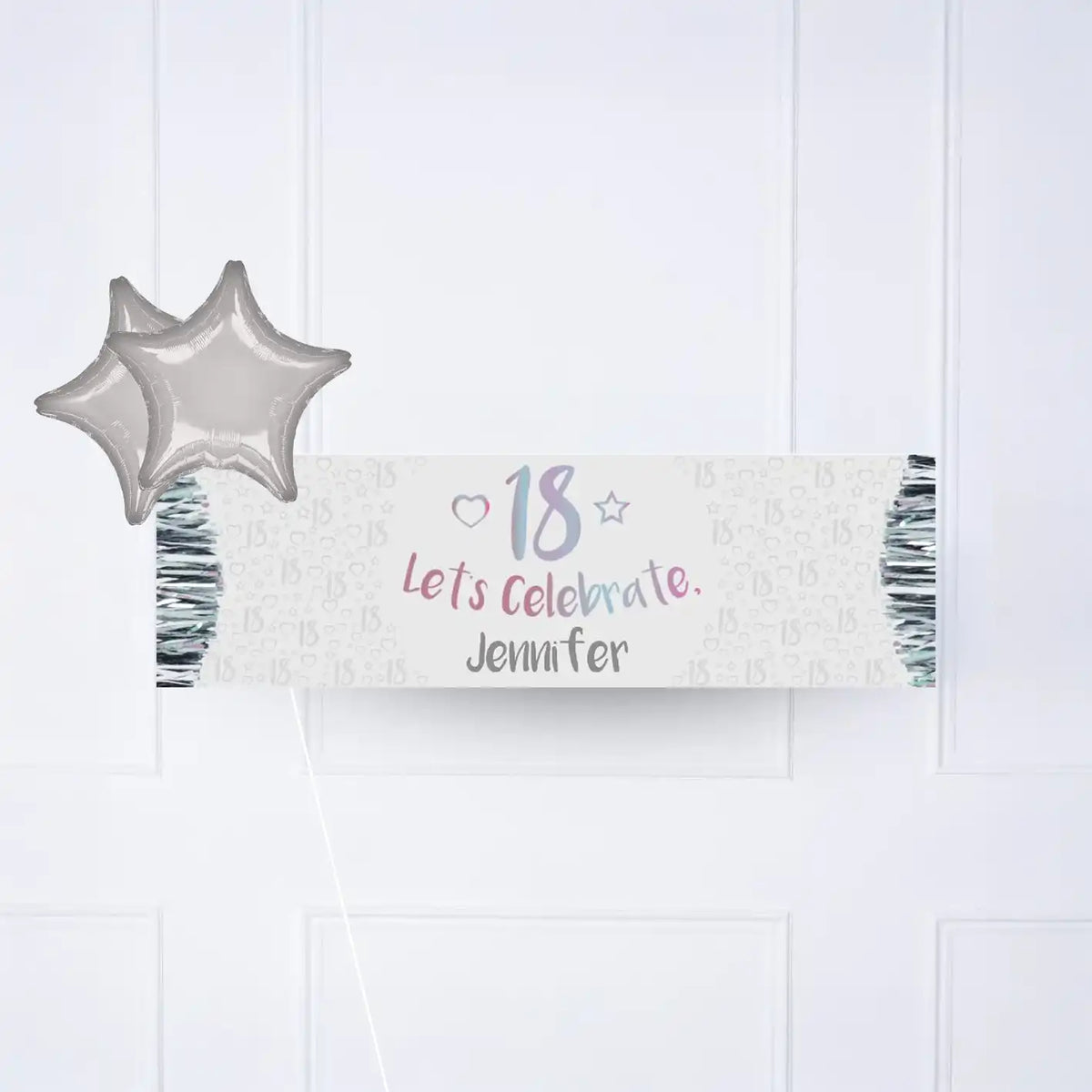 Iridescent 18th Personalised Party Banner No 2 Balloons Personalised Banner