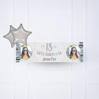 Iridescent 18th Personalised Party Banner Yes 2 Balloons Personalised Banner
