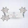 Iridescent 18th Personalised Party Banner No 6 Balloons Personalised Banner
