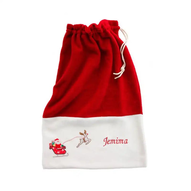 Personalised Christmas Santa Fleece Sack Bundles of Joy