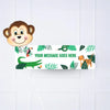 Go Wild Jungle Personalised Party Banner No Yes add Monkey balloon Personalised Banner