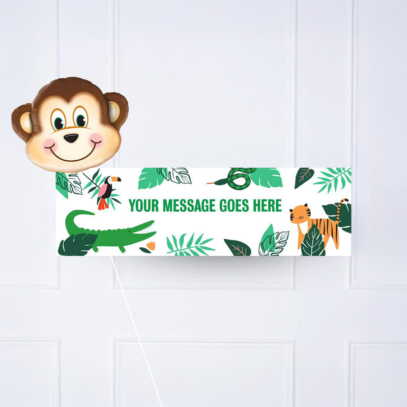 Go Wild Jungle Personalised Party Banner