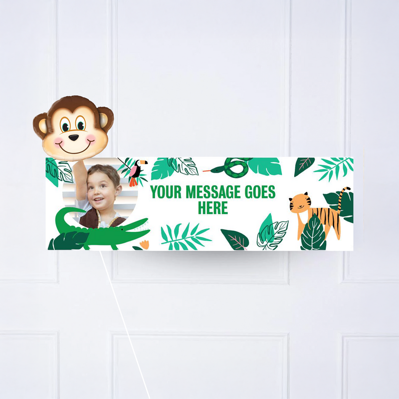 Go Wild Jungle Personalised Party Banner