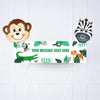 Go Wild Jungle Personalised Party Banner No Yes add both balloons Personalised Banner