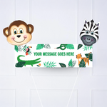 Go Wild Jungle Personalised Party Banner