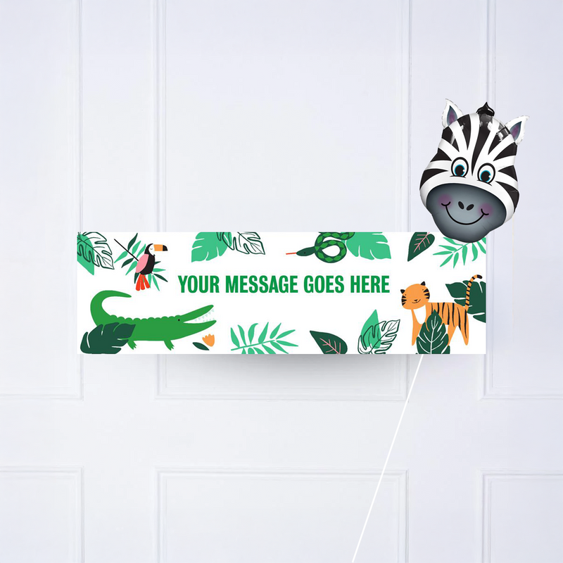 Go Wild Jungle Personalised Party Banner