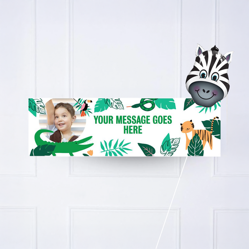 Go Wild Jungle Personalised Party Banner