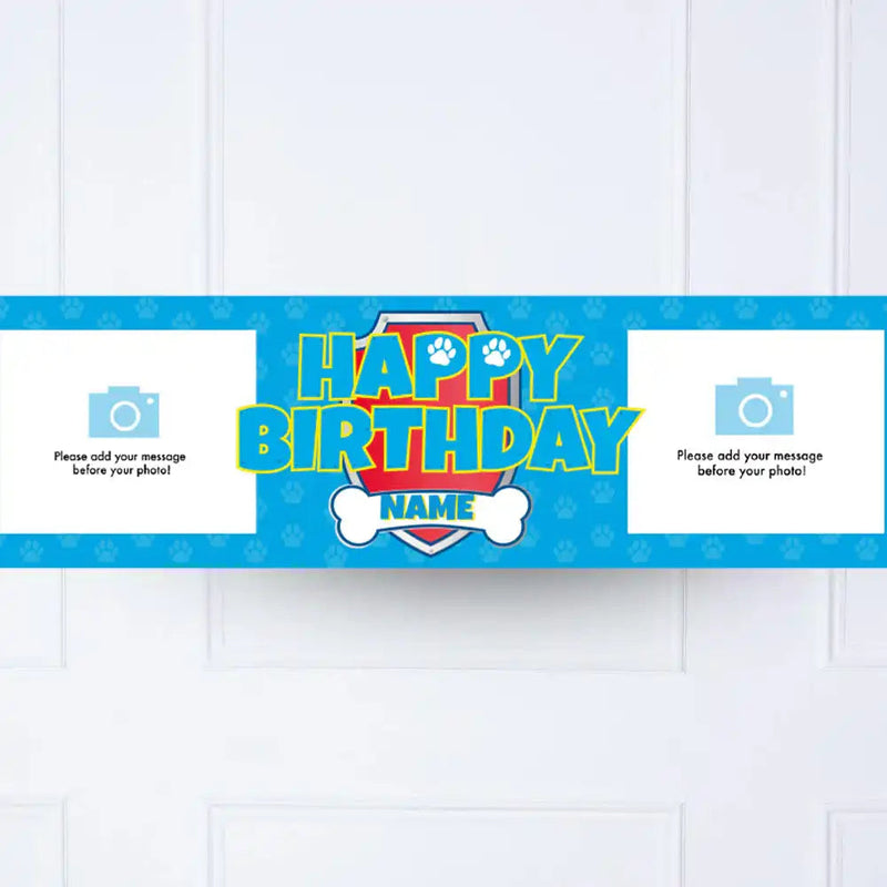 Paw Patrol Personalised Party Banner Yes Personalised Banner