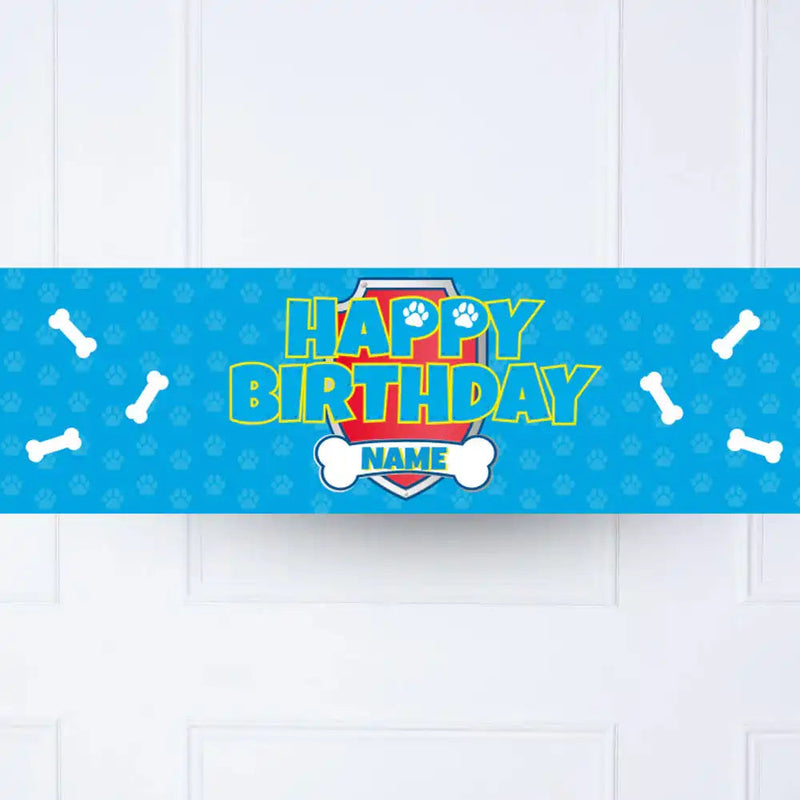 Paw Patrol Personalised Party Banner No Personalised Banner
