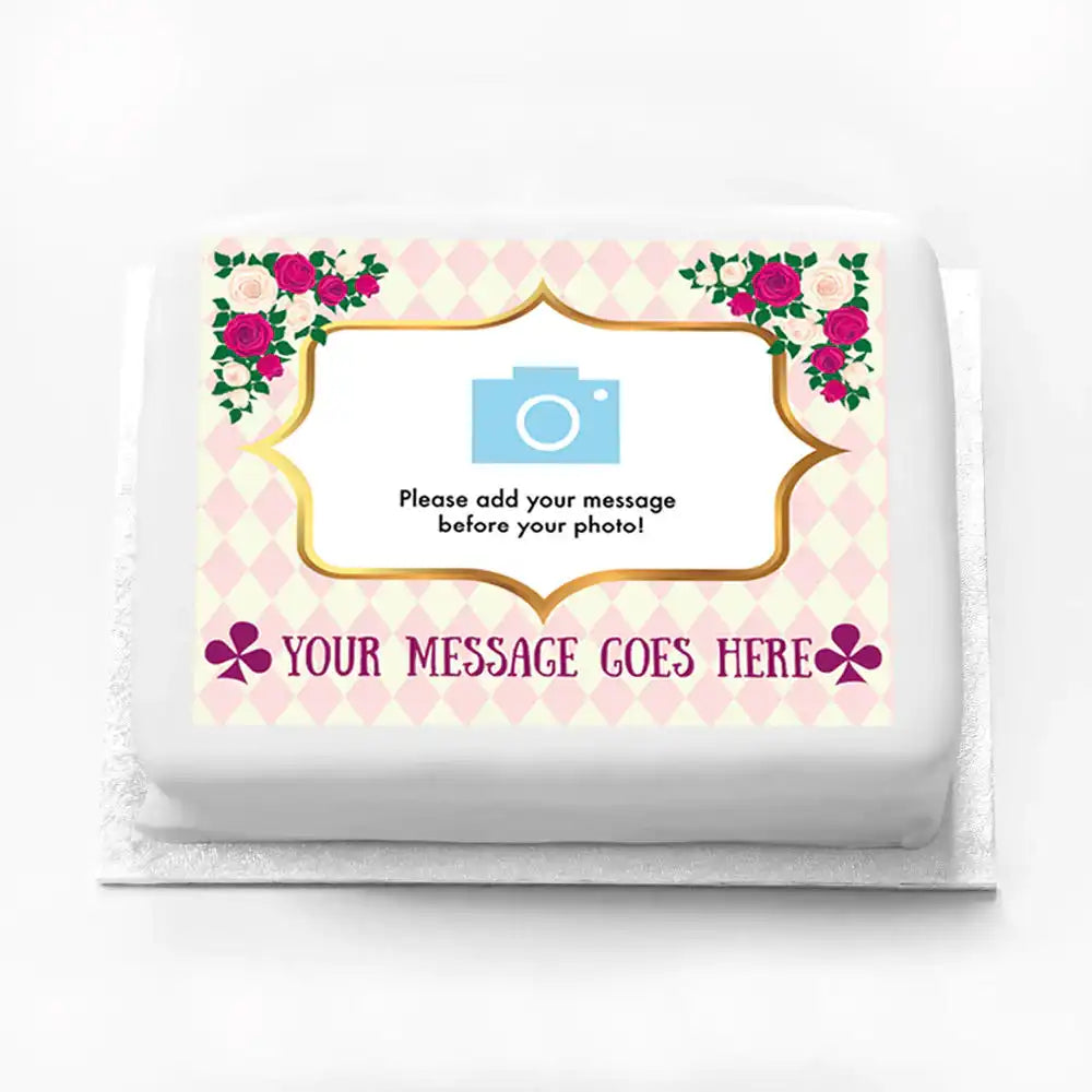 Personalised Photo Cake - Alice in Wonderland Yes Personalised Cake