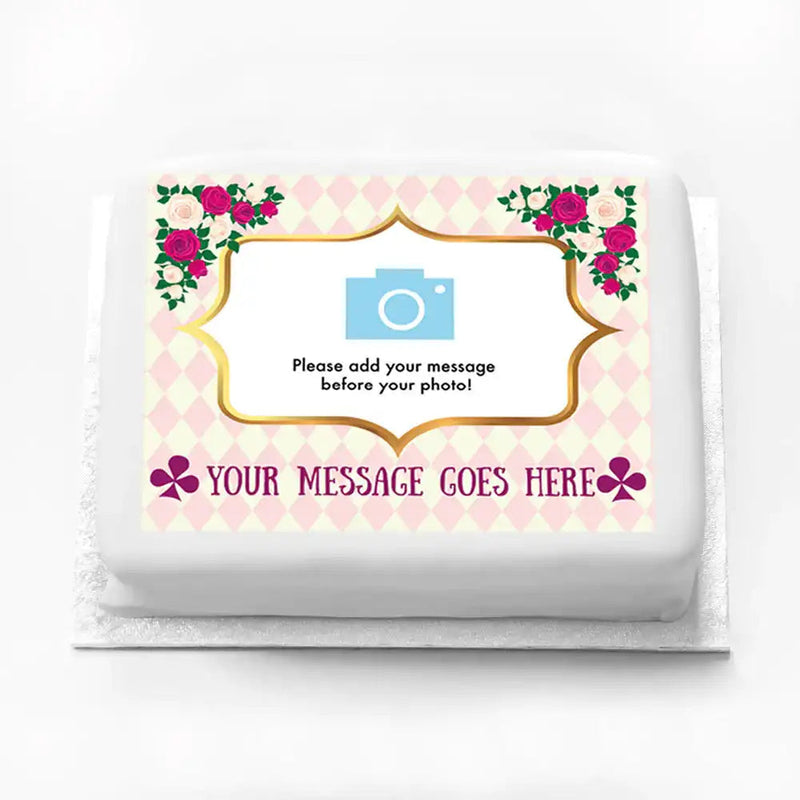 Personalised Photo Cake - Alice in Wonderland Yes Personalised Cake