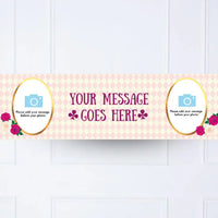 Alice in Wonderland Personalised Party Banner Yes Personalised Banner