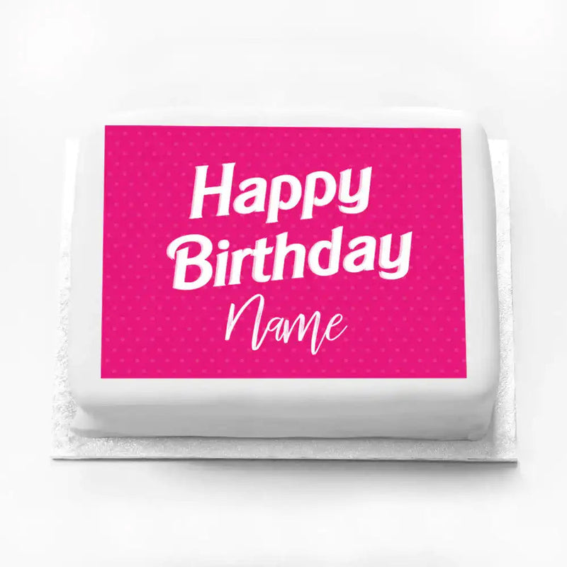 Personalised Photo Cake - Barbie Message Only Personalised Cake