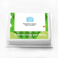 Personalised Photo Cake - Golf Photo & Message Personalised Cake