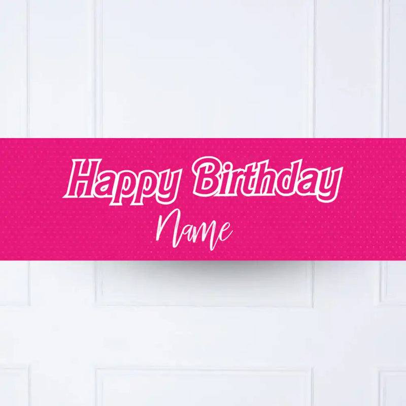 Barbie Personalised Party Banner No Personalised Banner