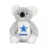 Personalised Koala Plush Soft Toy Blue Star Monster Parties