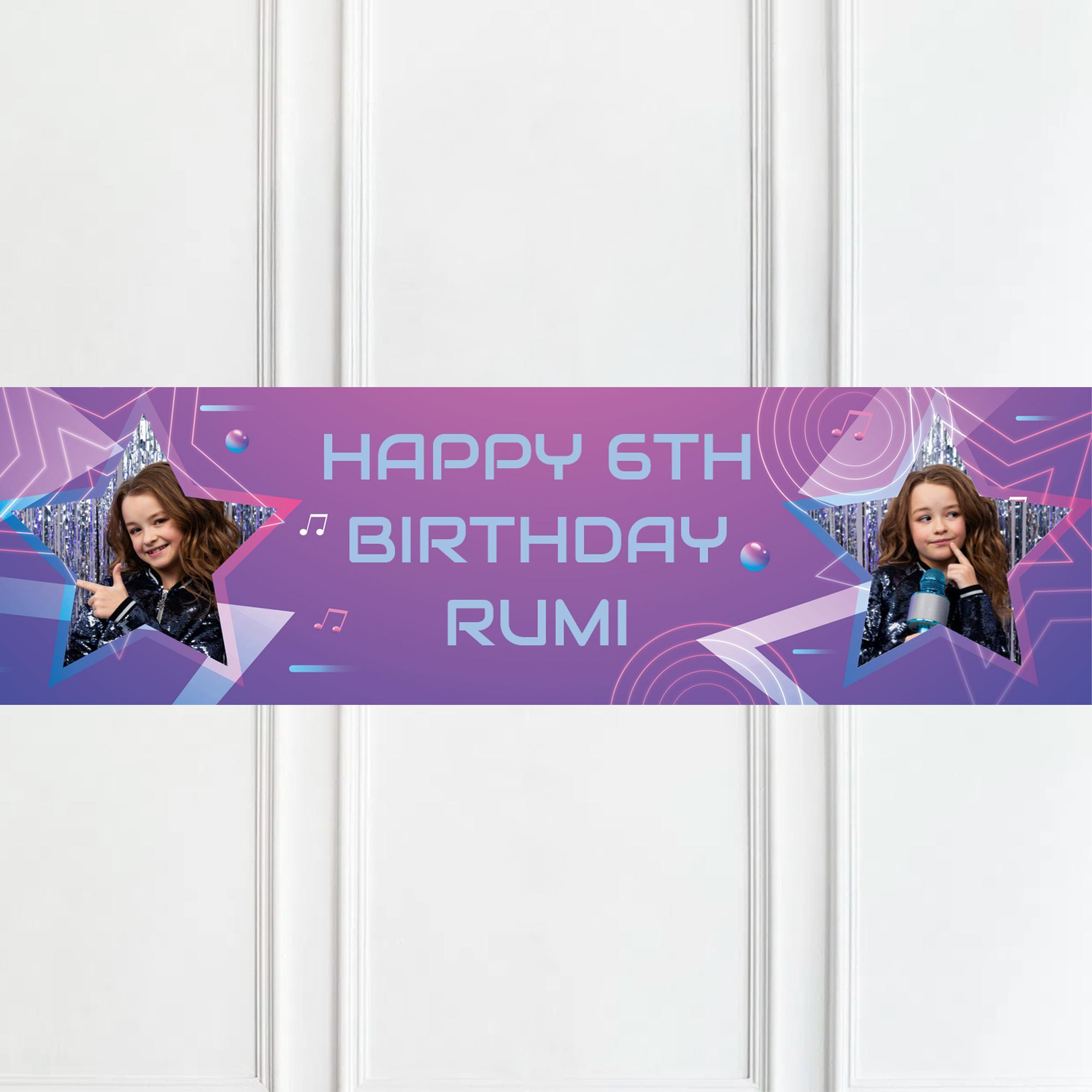 Kpop Personalised Photo Party Banner Personalised Banner