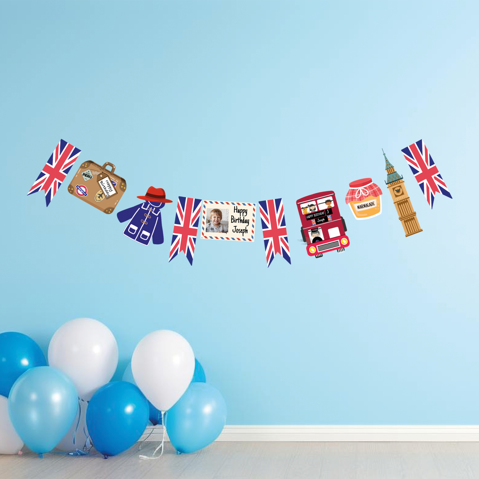 London Bear Cut-out Banner with Photo Monster Parties