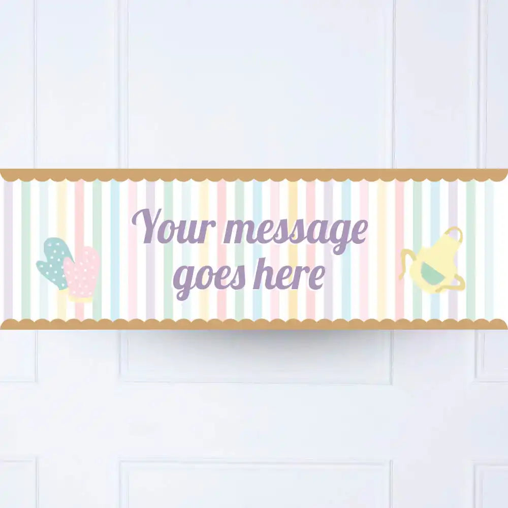 Little Bakers Personalised Party Banner No Personalised Banner