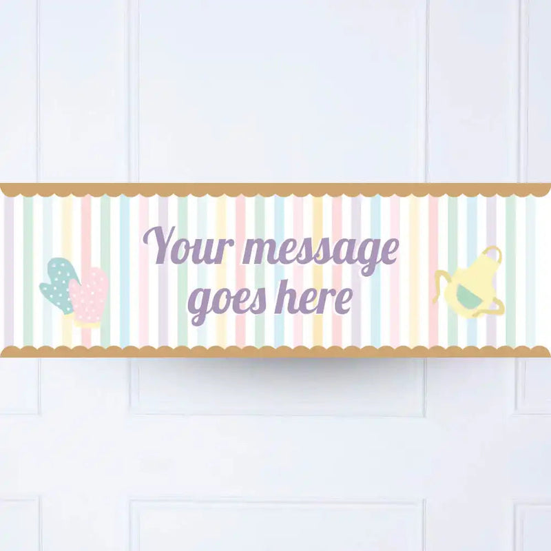 Little Bakers Personalised Party Banner No Personalised Banner