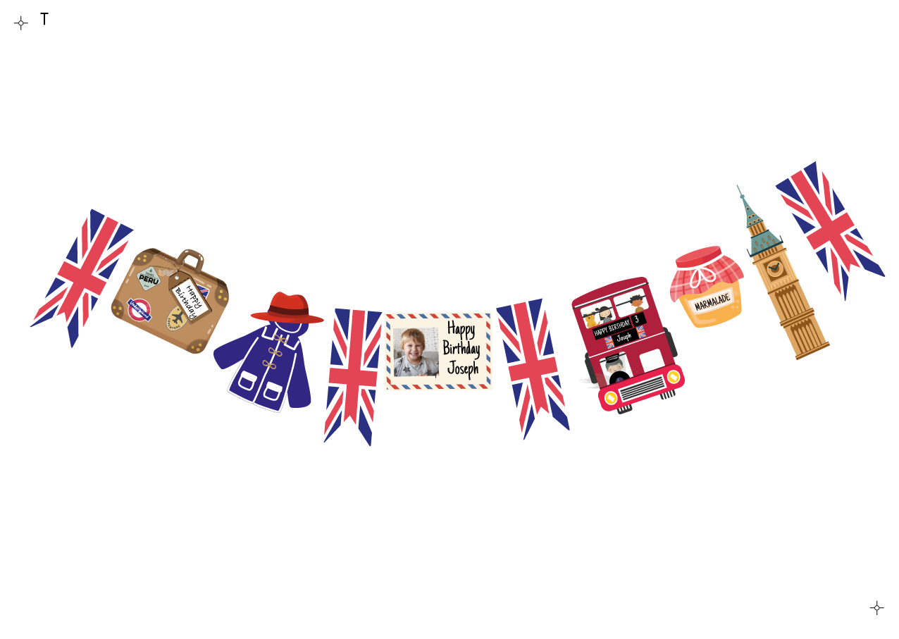 London Bear Cut-out Banner with Photo Monster Parties