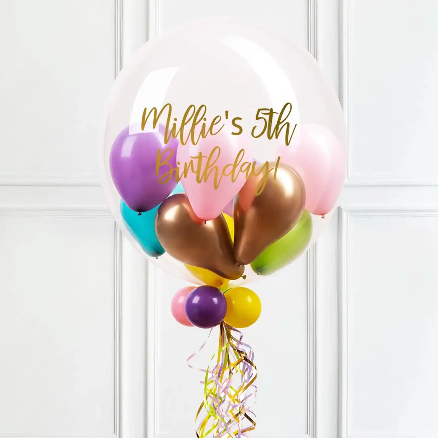 Personalised Bubble Balloon in a Box – Magical Brights None Personalised Balloons