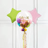 Personalised Bubble Balloon in a Box – Magical Brights 2 Extra Balloons Personalised Balloons