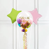Personalised Bubble Balloon in a Box – Magical Brights 2 Extra Balloons Personalised Balloons
