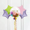 Personalised Bubble Balloon in a Box – Magical Brights 4 Extra Balloons Personalised Balloons