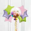 Personalised Bubble Balloon in a Box – Magical Brights 6 Extra Balloons Personalised Balloons
