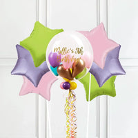 Personalised Bubble Balloon in a Box – Magical Brights 6 Extra Balloons Personalised Balloons