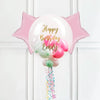 Personalised Bubble Balloon in a Box – Marshmallow 2 Extra Balloons Personalised Balloons