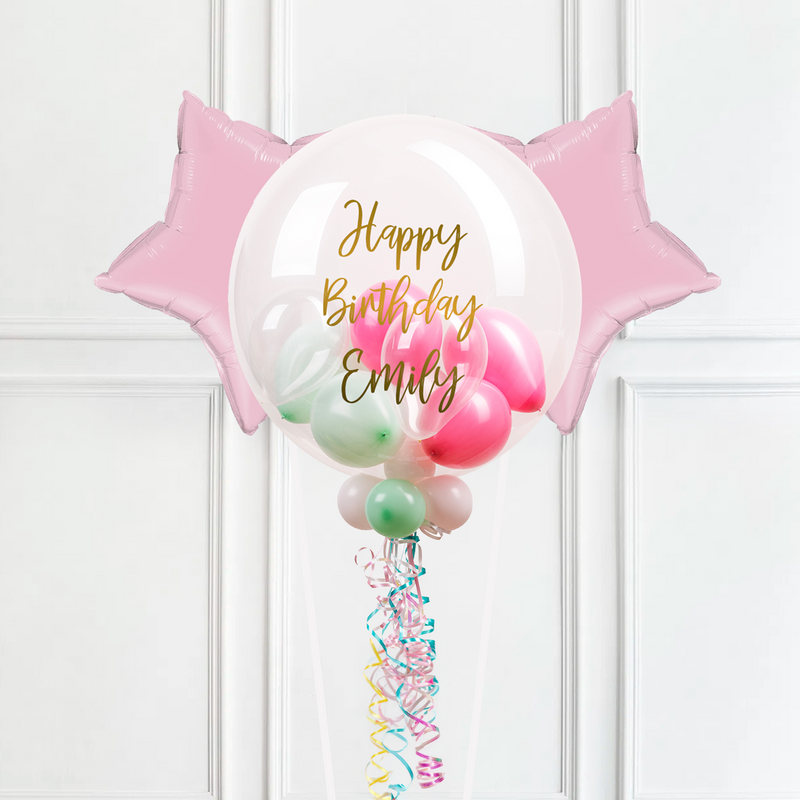 Personalised Bubble Balloon in a Box – Marshmallow