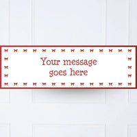 Red Ribbon Personalised Party Banner No Personalised Banner