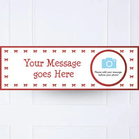 Red Ribbon Personalised Party Banner Yes Personalised Banner
