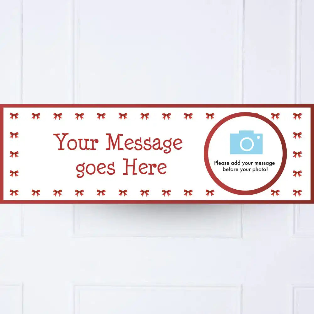 Red Ribbon Personalised Party Banner Yes Personalised Banner